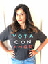 Vota Con Amor Women's V-Neck (Spanish)